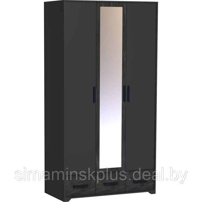 Шкаф для одежды и белья «Айрис 444», 1194×596×2285 мм, цвет антрацит / креатель - фото 1 - id-p211526253