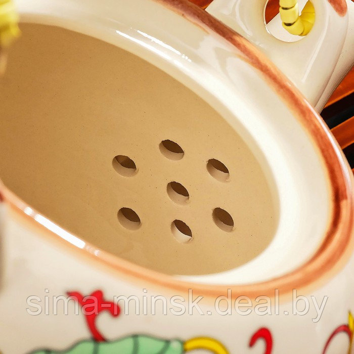 Чайник керамический заварочный с металлическим ситом «Лотос», 900 мл - фото 4 - id-p211524290