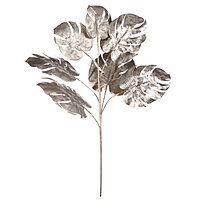 Искусственная ветвь «Монстера», высота 76 см, цвет серебристый
