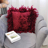 Наволочка декоративная «Бурлеск», размер 40х40 см, цвет бордо