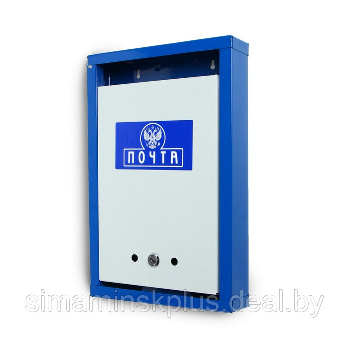 Ящик почтовый с замком, вертикальный «Герб», синий - фото 4 - id-p211527416