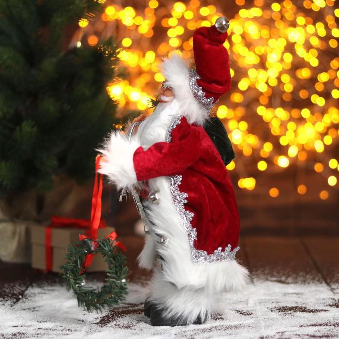 Дед Мороз "В красной шубке с новогодним венком" 16х30 см - фото 2 - id-p211524547