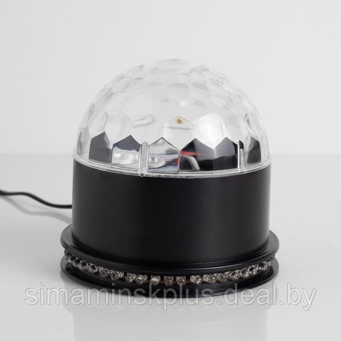 Световой прибор «Вокруг сферы» 12 см, свечение RGB, 220 В, чёрный - фото 2 - id-p211526871