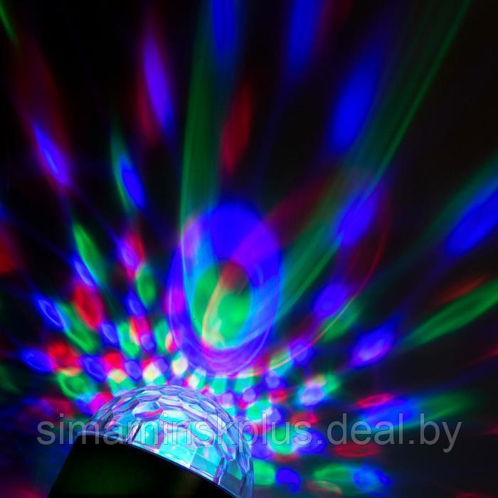 Световой прибор «Вокруг сферы» 12 см, свечение RGB, 220 В, чёрный - фото 6 - id-p211526871