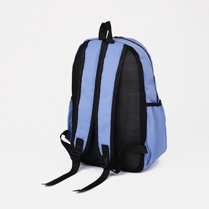Рюкзак на молнии, 3 наружных кармана, кошелёк, цвет сиреневый - фото 3 - id-p211529348