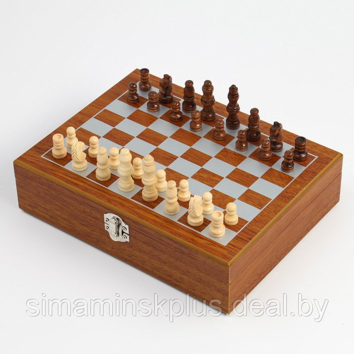Набор 6 в 1: фляжка 8 oz, воронка, штопор, 2 стопки, шахматы - фото 3 - id-p211530515