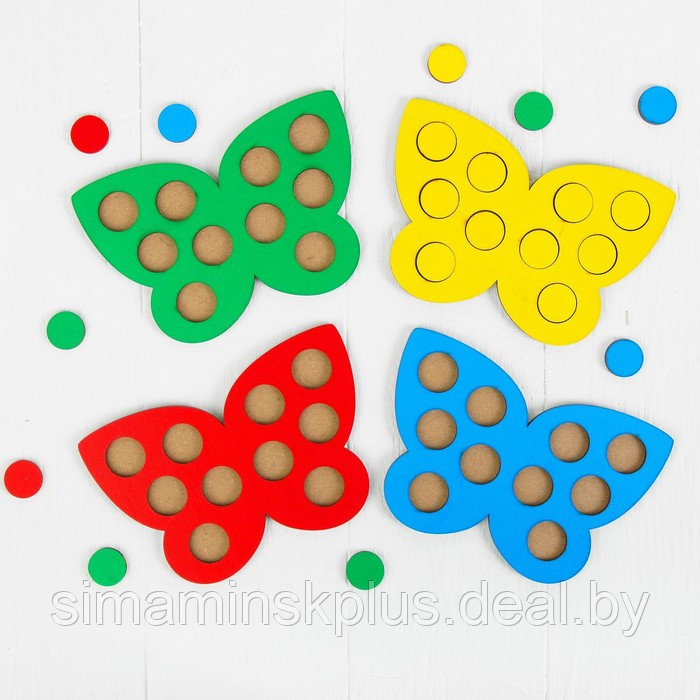 Мозаика «Бабочки», 4 бабочки, 40 кружков d= 2 см - фото 2 - id-p211533233