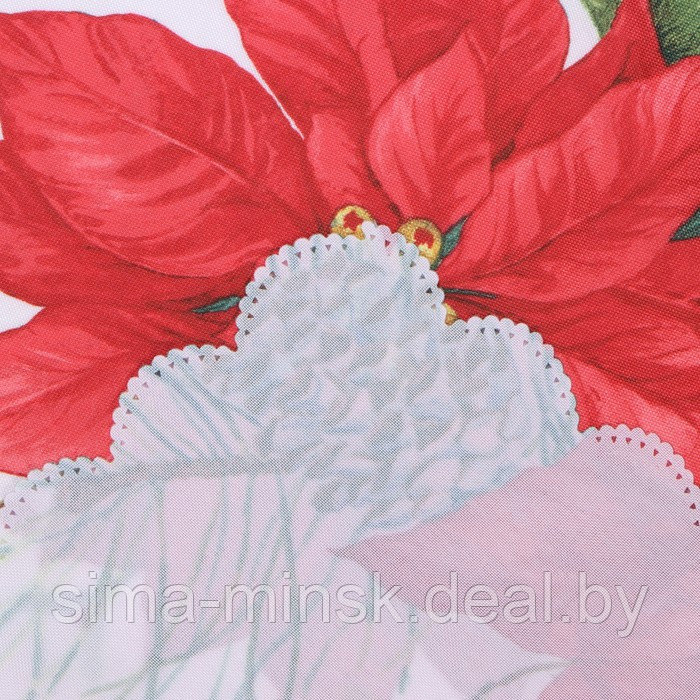 Скатерть Доляна "Рождественские цветы" 145*300 см, 100% п/э - фото 6 - id-p211527267