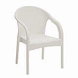 Набор садовой мебели "Милан" 3 предметов: 2 кресла, стол, белый, фото 5