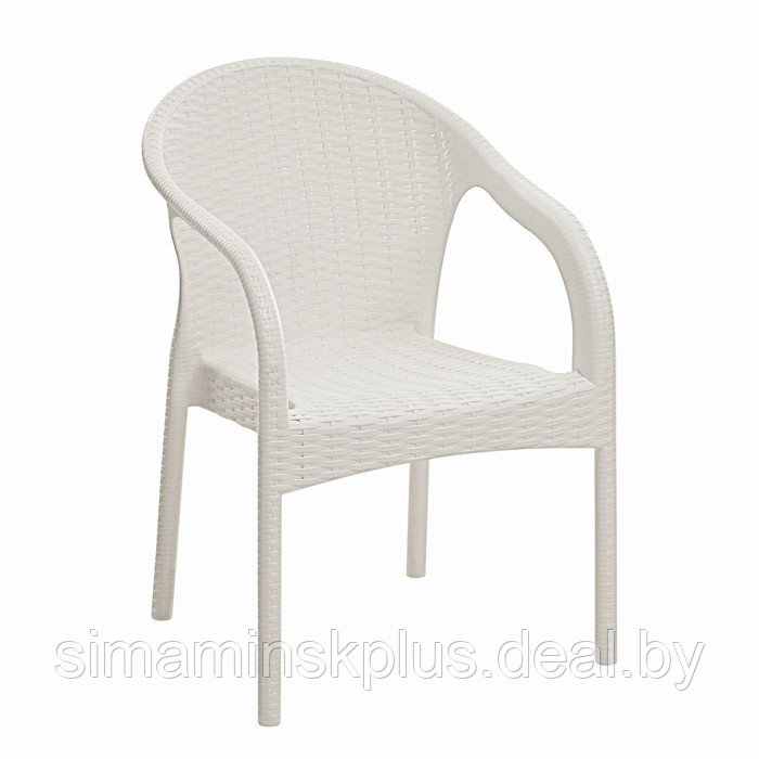 Набор садовой мебели "Милан" 3 предметов: 2 кресла, стол, белый - фото 5 - id-p211527576