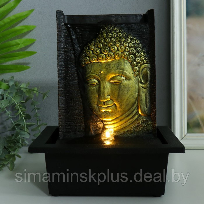 Фонтан настольный от сети, подсветка "Изображение Будды на стене" 21,5х17х27,5 см - фото 6 - id-p211532147