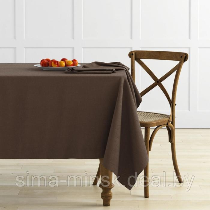 Комплект скатертей «Ибица», размер 145х195 см, цвет шоколадный, 2 шт. - фото 1 - id-p211527766