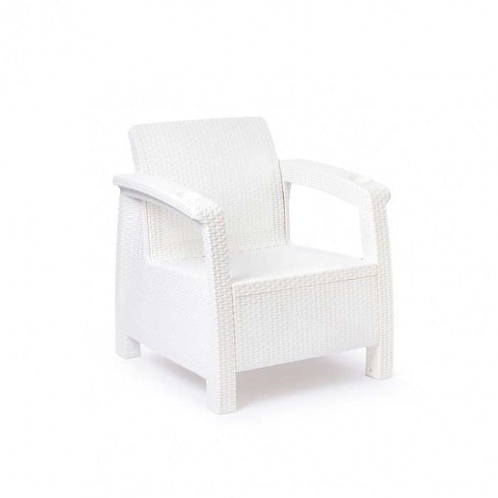 Кресло "Ротанг" 73х70х79 см, цвет белый - фото 1 - id-p211536561