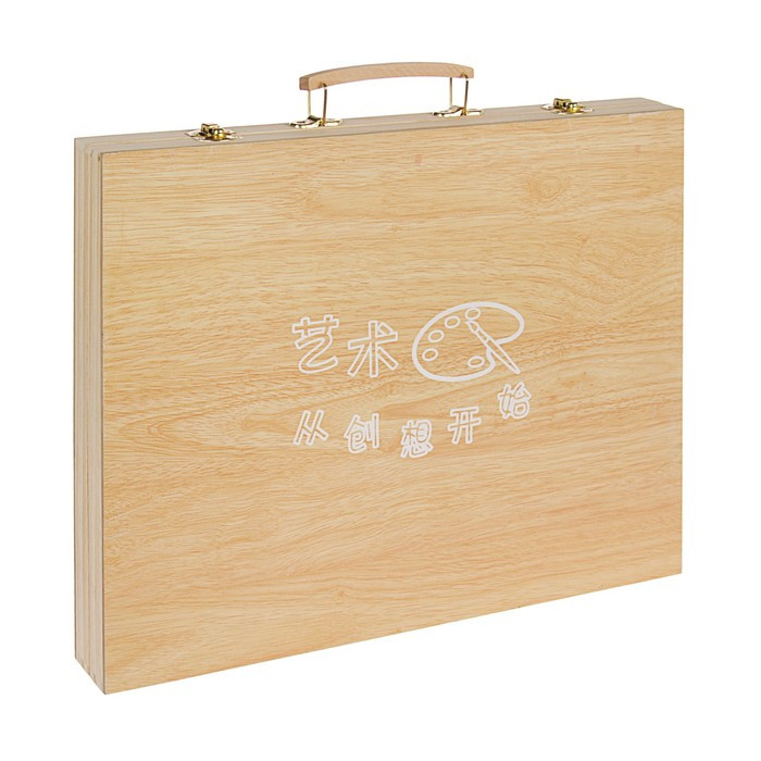 Набор для рисования в деревянном чемоданчике, складной - фото 2 - id-p211528916