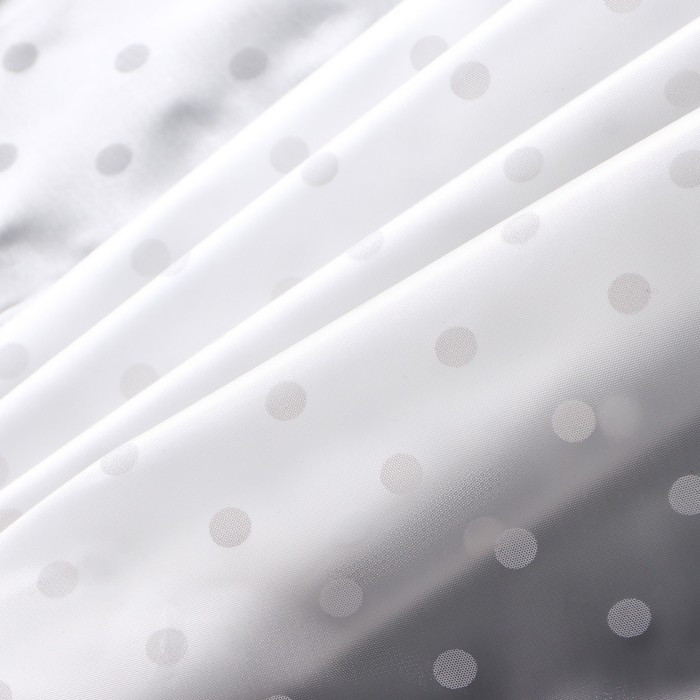 Штора для ванны Доляна «Горошек», 180×180 см, EVA, цвет белый - фото 4 - id-p211536883