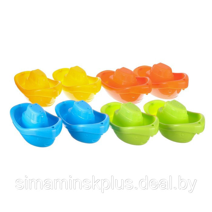 Набор игрушек для ванны «Лодочки стаканчики», 8 шт - фото 2 - id-p211538325