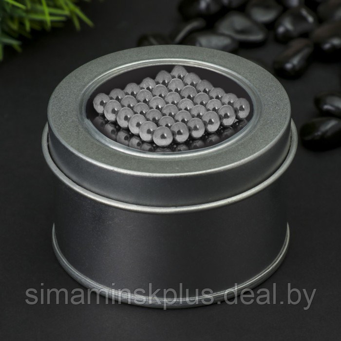 Антистресс магнит "Неокуб" 216 шариков d=0,5 см (черн серебро) - фото 2 - id-p211530665