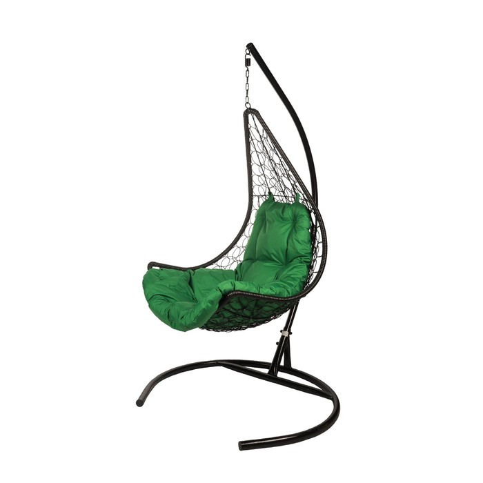 Подвесное кресло Wind Black зеленая подушка - фото 2 - id-p211536583