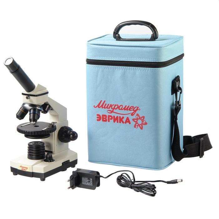 Микроскоп школьный Эврика 40х-1280х в текстильном кейсе - фото 2 - id-p211528932