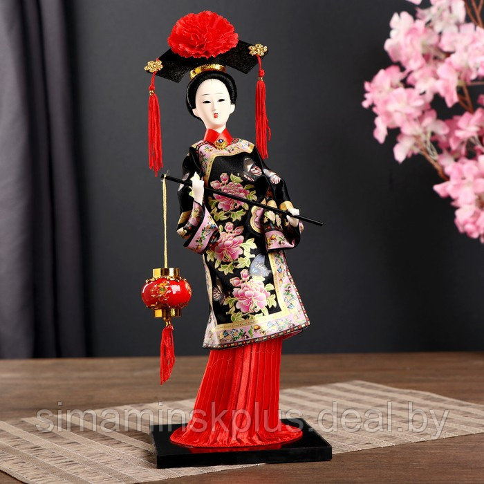 Кукла коллекционная "Китаянка в национ. платье с китайским фонариком" МИКС 32х12,5х12,5 см - фото 1 - id-p211532221
