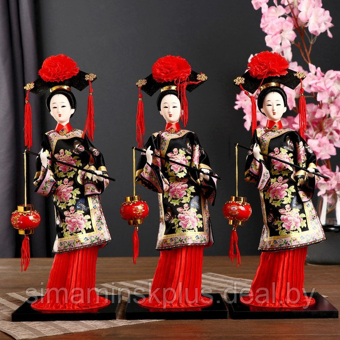 Кукла коллекционная "Китаянка в национ. платье с китайским фонариком" МИКС 32х12,5х12,5 см - фото 6 - id-p211532221