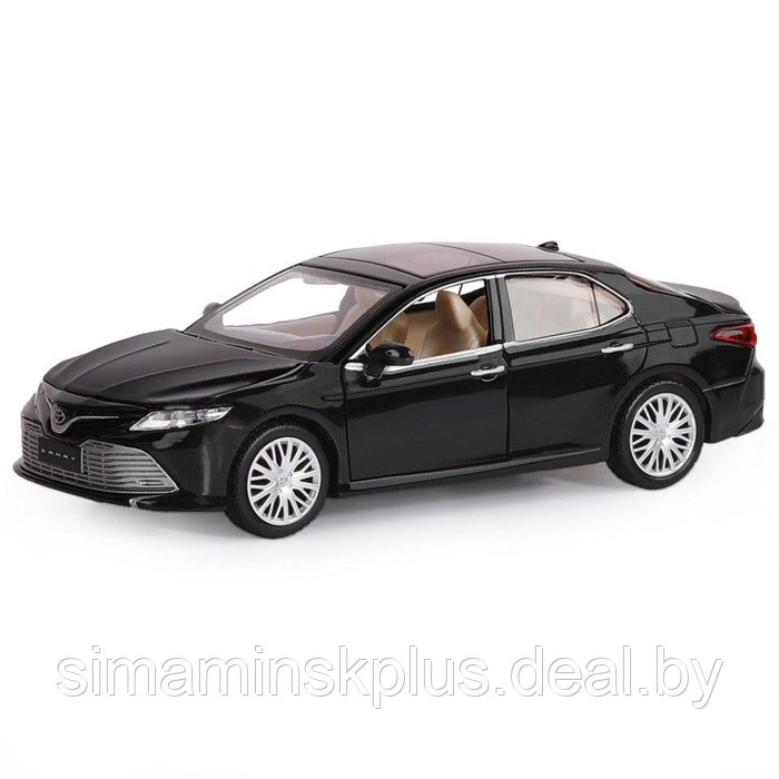 Машина металлическая Toyota Camry, 1:32,инерц, световые и звуковые эффекты, открываются двери, цвет чёрный - фото 4 - id-p211540019