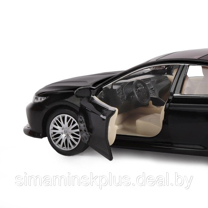 Машина металлическая Toyota Camry, 1:32,инерц, световые и звуковые эффекты, открываются двери, цвет чёрный - фото 5 - id-p211540019