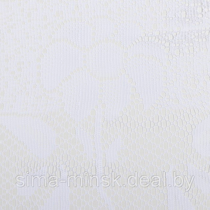 Тюль на кухню без шторной ленты, 170х160 см, цвет белый, 100% полиэстер - фото 2 - id-p211527844