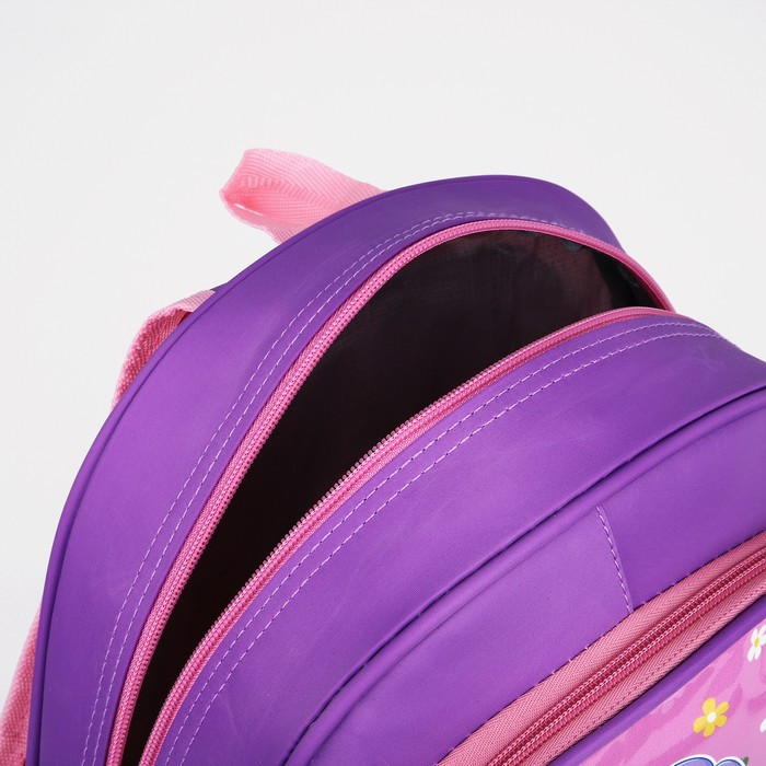 Рюкзак на молнии, 3 наружных кармана, цвет фиолетовый - фото 4 - id-p211528955