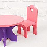 Мебель кукольная «Столик со стульчиками», 5 деталей, фото 2