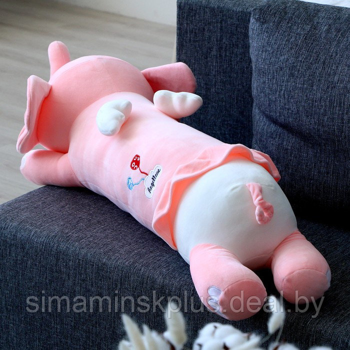 Мягкая игрушка-подушка «Слоник», 80 см, цвет розовый - фото 2 - id-p211541177