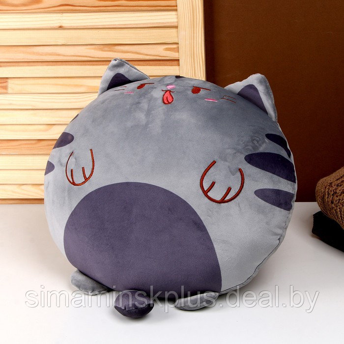 Мягкая игрушка-подушка «Кот», 43 см, цвет серый - фото 2 - id-p211541898