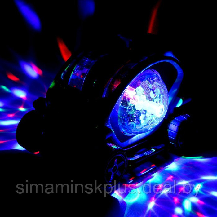 Машина «Диско», диско-шар, свет и звук, работает от батареек, цвет бирюзовый - фото 4 - id-p211540058