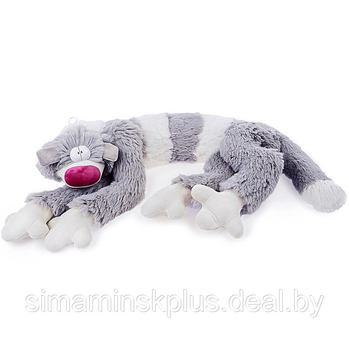 Мягкая игрушка «Кот Бекон», 112 см, цвет бело-серый - фото 1 - id-p211541221
