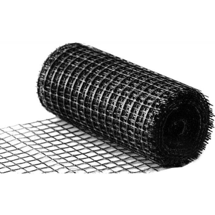 Геосетка, полипропилен, 50 × 4 м, ячейка 40 × 40 мм, нагрузка 30 кН/м, чёрная - фото 1 - id-p211536708