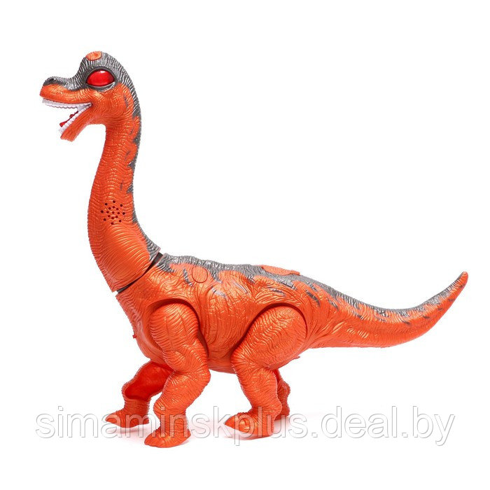 Динозавр «Диплодок», эффект дыма, откладывает яйца, с проектором, цвет оранжевый - фото 2 - id-p211537202