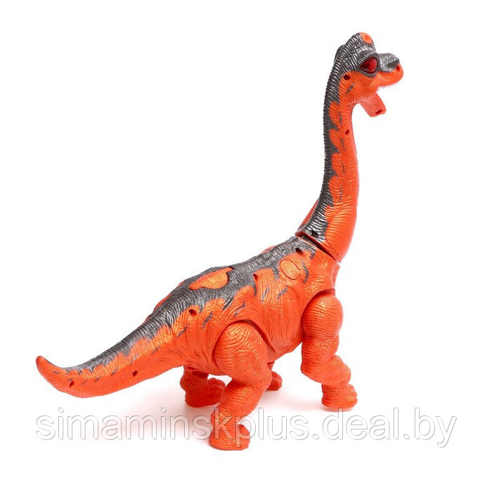 Динозавр «Диплодок», эффект дыма, откладывает яйца, с проектором, цвет оранжевый - фото 3 - id-p211537202