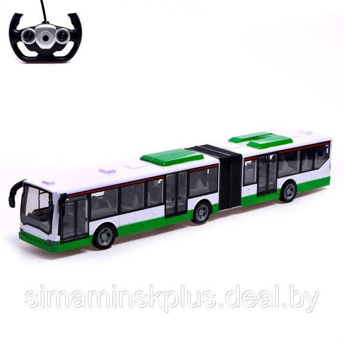 Автобус радиоуправляемый «Городской», работает от аккумулятора, цвет зелёный - фото 1 - id-p211540158