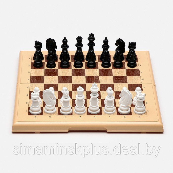 Настольная игра 3 в 1: шашки, шахматы, нарды, поле 32 х 32 см - фото 2 - id-p211542638