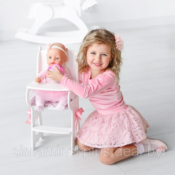 Игрушка детская: столик для кормления с мягким сидением, коллекция «Diamond princess» белый - фото 1 - id-p211537952