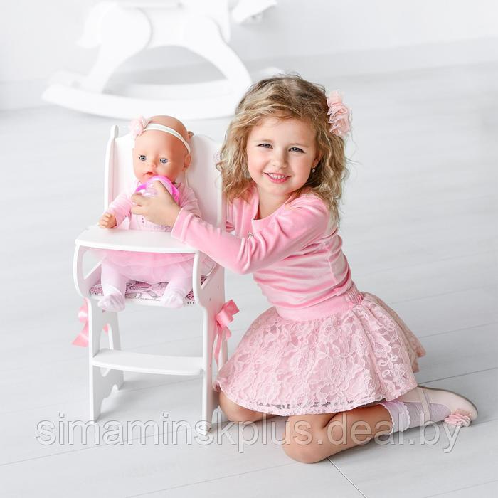 Игрушка детская: столик для кормления с мягким сидением, коллекция «Diamond princess» белый - фото 2 - id-p211537952