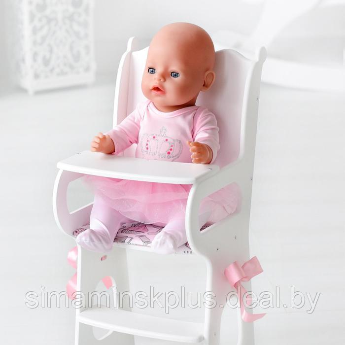 Игрушка детская: столик для кормления с мягким сидением, коллекция «Diamond princess» белый - фото 3 - id-p211537952