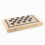 Настольная игра 3 в 1: нарды, шашки, шахматы, 40 х 40 см, фото 6