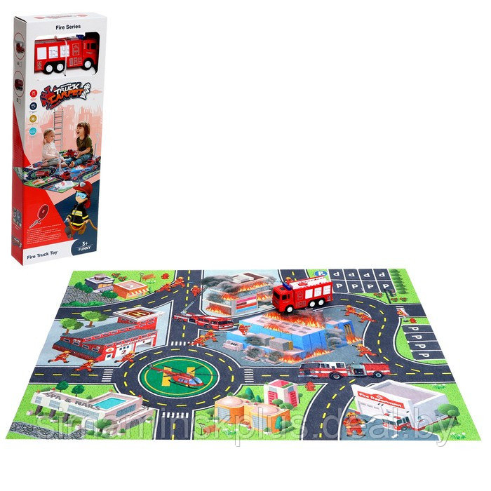 Игровой набор «Город», с ковриком и машинкой - фото 1 - id-p211539583
