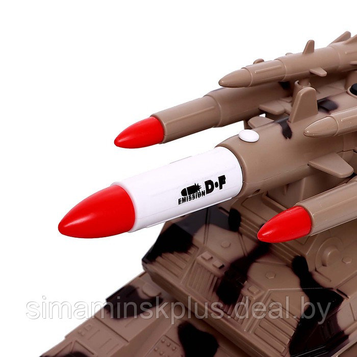 Танк радиоуправляемый Rocket, стреляет, эффект дыма, цвет коричневый - фото 5 - id-p211540177