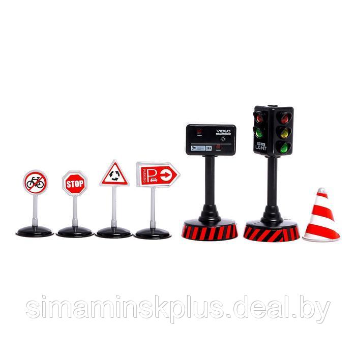 Грузовик радиоуправляемый «Автовоз», с машинками, светофором и дорожными знаками - фото 7 - id-p211540180