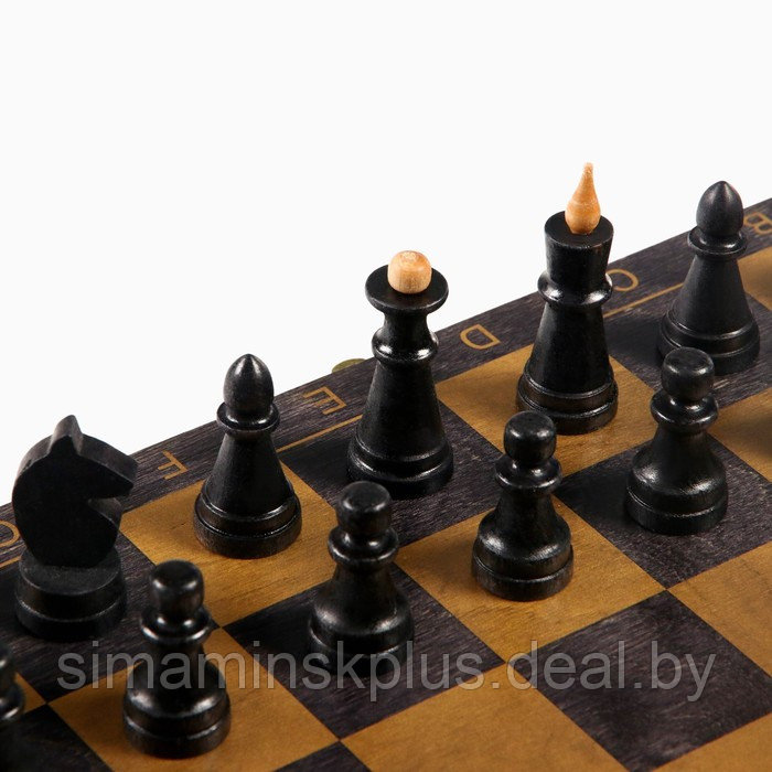 Настольная игра 3 в 1 "Классика": нарды, шахматы, шашки, доска 40 х 40 см - фото 4 - id-p211542650