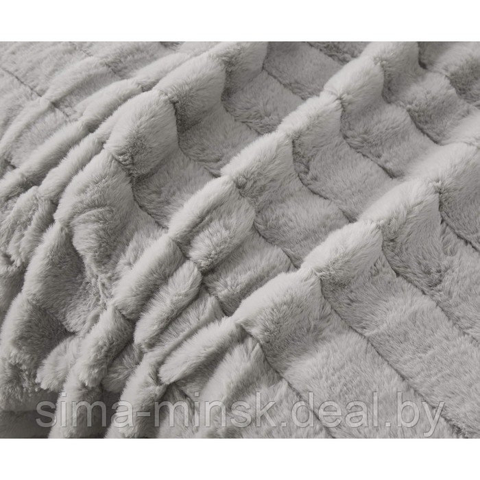 Плед «Анабель», размер 220х240 см, цвет серый - фото 2 - id-p211530219
