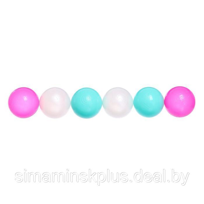 Набор шаров 100 штук, цвета бирюзовый, маджента, белый перламутр, диаметр шара 7,5 см - фото 2 - id-p211540741