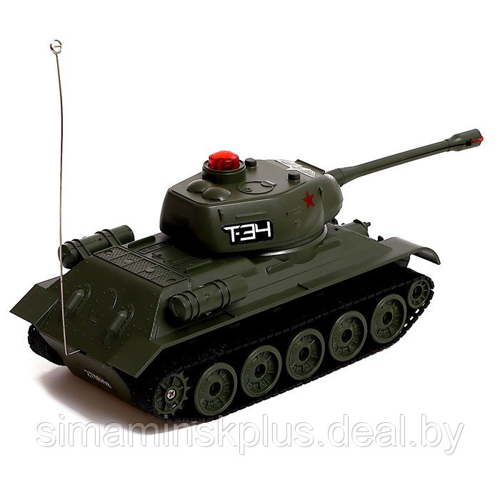 Танковый бой Т34 vs M1A2, на радиоуправлении, 2 танка, свет и звук - фото 8 - id-p211540204